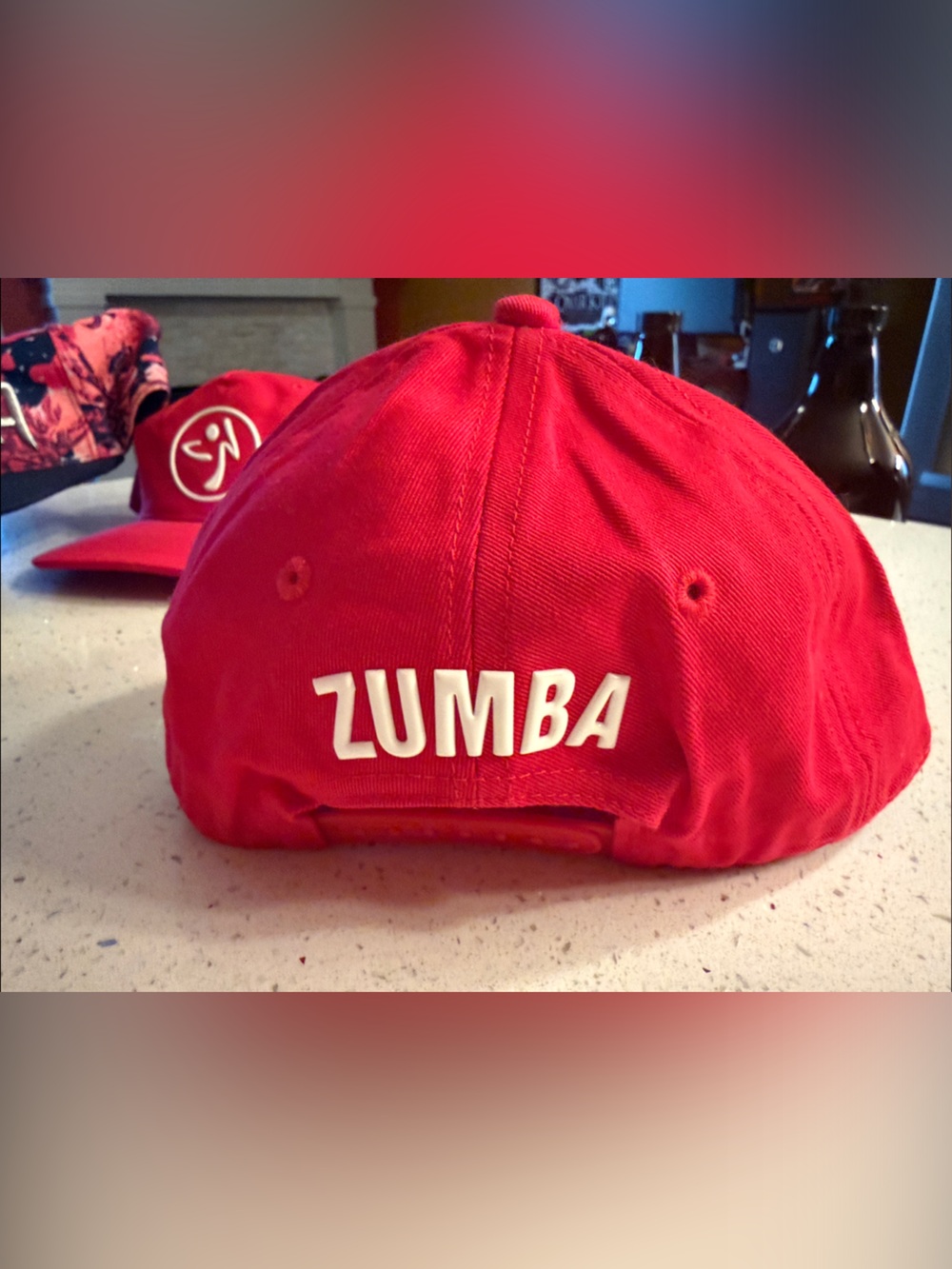 Zumba Fitness Red Snapback Hat with White Logo - Picture 3 of 5